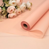 Плёнка 57см 800г матовая однотонная 50мкм Персиковый 1/12 Арт: 1857/6022