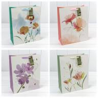 Пакет подарочный с тиснением "Цветы акварель" (микс) 26*32*10 210г 1/20 1/240 Арт: 000227C - Пакет подарочный с тиснением "Цветы акварель" (микс) 26*32*10 210г 1/20 1/240 Арт: 000227C