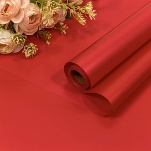 Плёнка 0,58*10м 255г "Корейская" 65мкм Красный-2347 1/30 Арт: 1638/2347