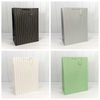 Пакет подарочный с тиснением "Полосы" (микс) 40*50*15 210г 1/20 1/80 Арт: 000490T