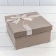 Коробки Квадратные Набор 1/3 19*19*9,5 с бантом и цветочком Серый 1/18 Арт: 721629/1
