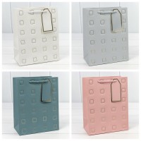 Пакет подарочный с тиснением "Квадратики" (микс) 18*23*10 210г 1/20 1/360 Арт: 000881E