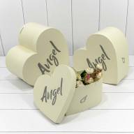 Коробки &quot;Сердце&quot; Набор 1/3 29*28*16 &quot;Angel&quot; Молочный 1/18 Арт: 720275/4 - Коробки "Сердце" Набор 1/3 29*28*16 "Angel" Молочный 1/18 Арт: 720275/4