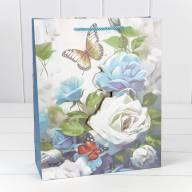 Пакет подарочный с 3D аппликацией "Розы и бабочки" (микс 250) 26*32*10 210г 1/20 1/240 Арт: 000250C - Пакет подарочный с 3D аппликацией "Розы и бабочки" (микс 250) 26*32*10 210г 1/20 1/240 Арт: 000250C